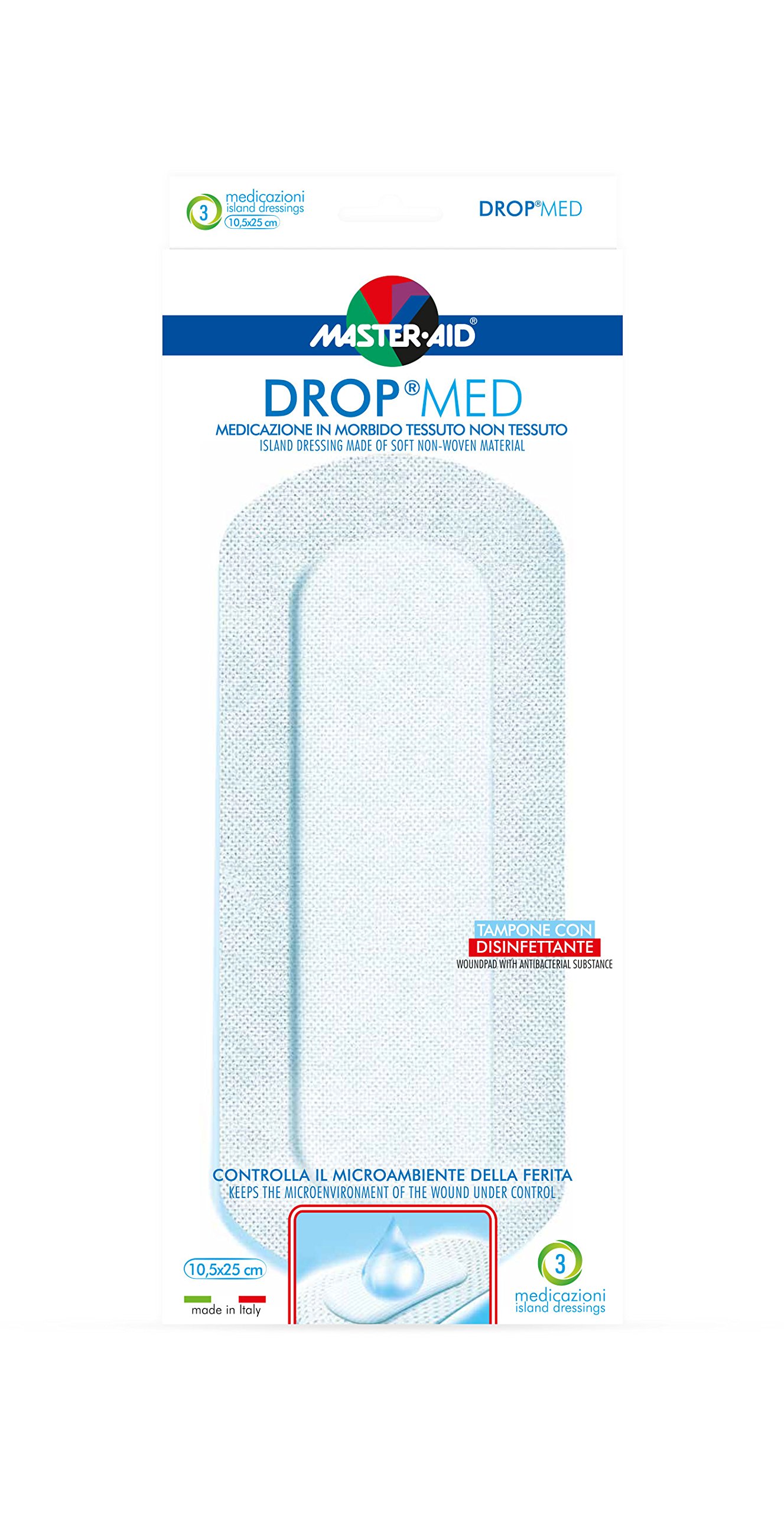 Master Aid Drop Med 10.5 x 25 cm, 3 Stück, 1 Stück