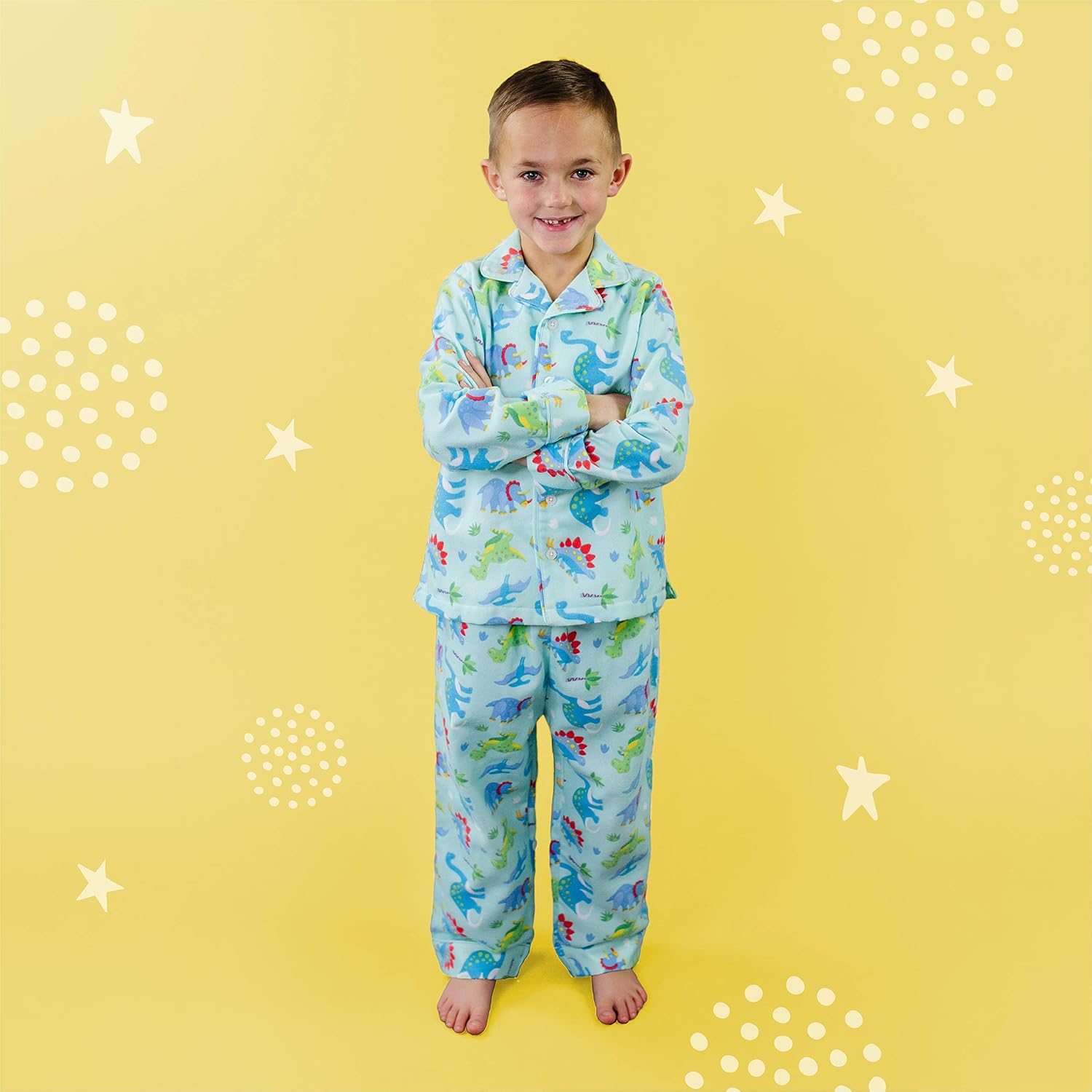 Wildkin Kids 2-Piece Button Down Pajama Set – Soft Flannel Sleepwear for Boys & Girls