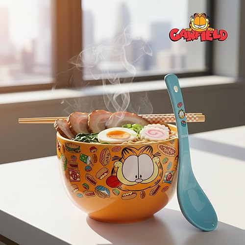 Miniatura 146 de Silver Buffalo The Powerpuff Girls Girl Power Featuring Blossom, Bubbles, and Buttercup Ceramic Ramen Noodle Rice Bowl with Chopsticks, Microwave