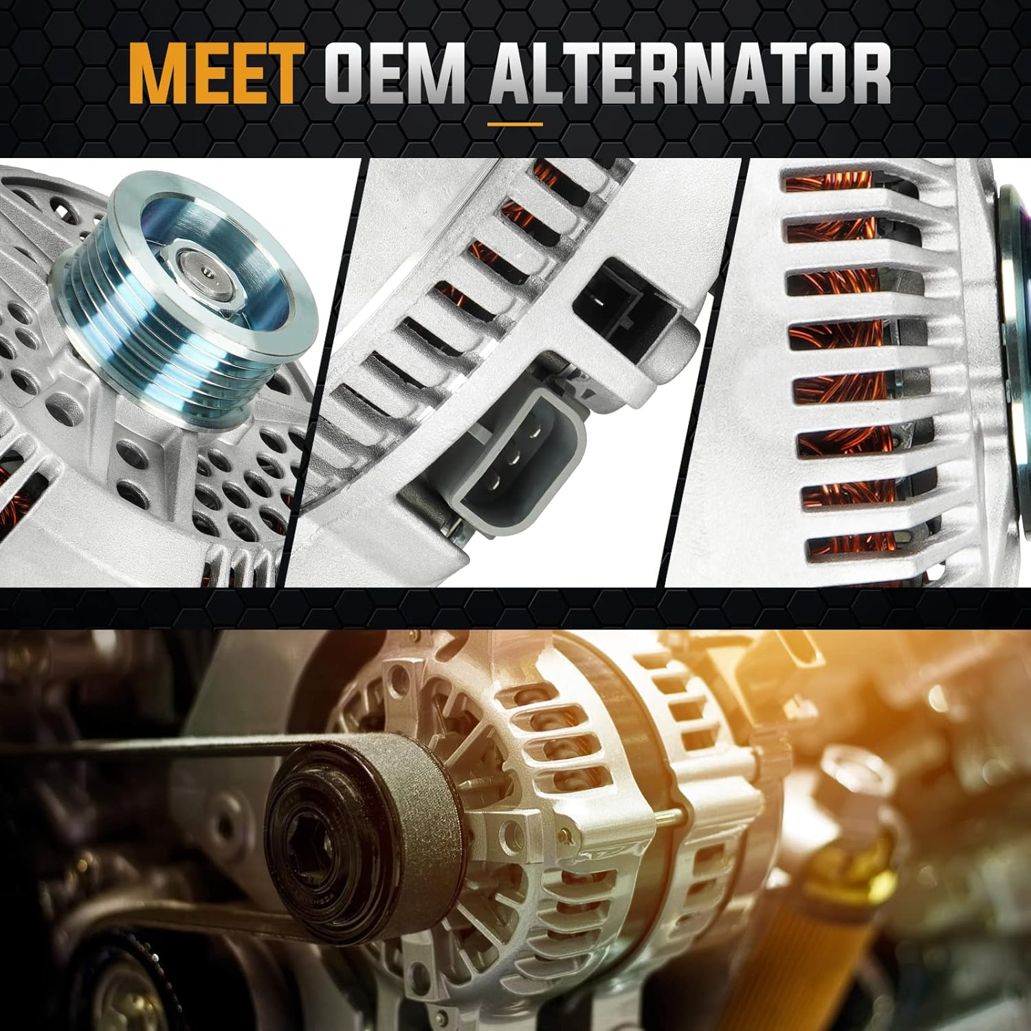 New Alternator for Ford Explorer 4.0L 2004-2008, Explorer Sport Trac 4L 2004-2008, Ranger 4L 2007-2009, for Mazda B4000 4L 2007-2009, for Mercury Mountaineer 4L 2004-2008 Replace# AFD0165 400-14101