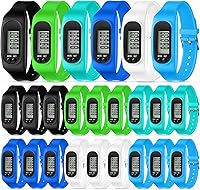 Vista 11 de Geyoga Pedometer for Walking Steps and Miles Pedometer Watch Silicone Steps Tracker Running Bracelet Ankle Step Counter for Calorie Burning and Step