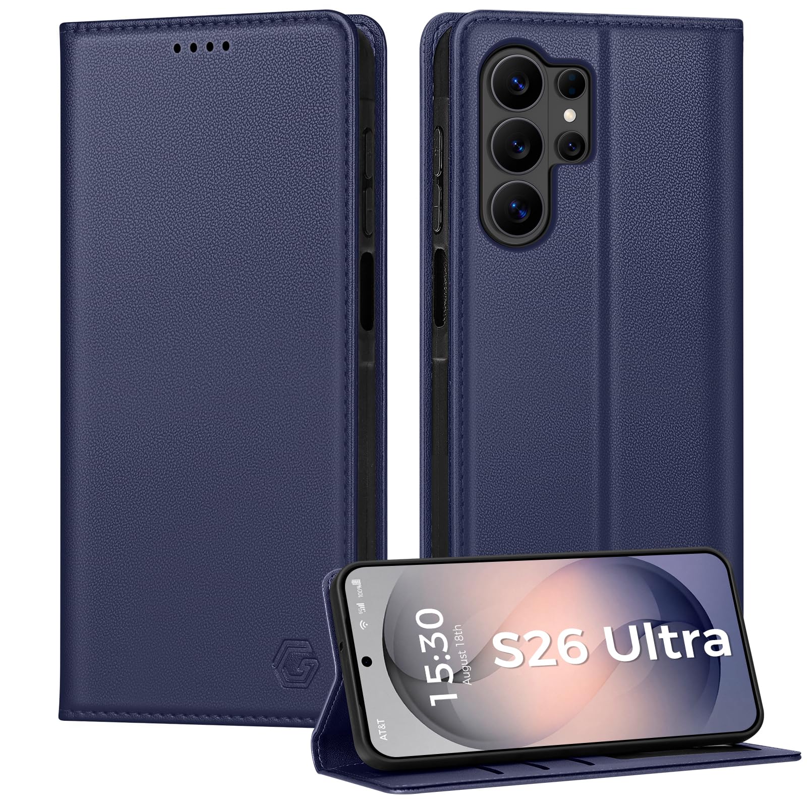 Kirnntca Handyhülle für Samsung Galaxy S26 5G Hülle, Kartenfach Premium PU Leder Klapphülle Schutzhülle, Standfunktion Tasche Flip Case für Samsung Galaxy S26 5G