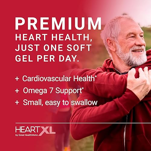 Miniatura 2 de HeartXL Omega-7 Blend Apoyo a la salud cardiovascular - Promueve el metabolismo saludable - Suplemento de salud cardíaca sin gluten - 30 geles suaves