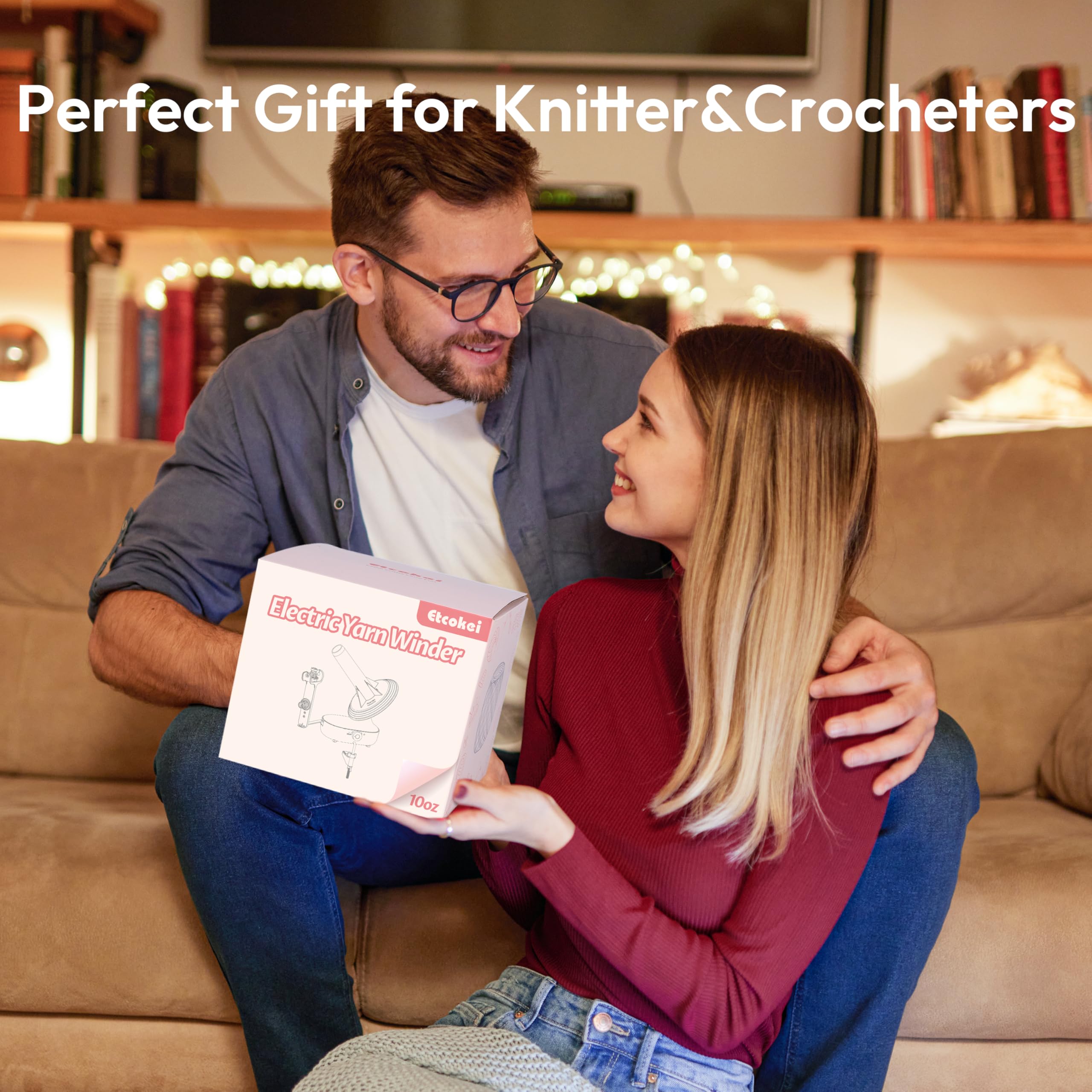 Envolvedor de Hilo Eléctrico para Tejer & Crochet - Capacidad Grande 280g, Doble Tensión de Muelle, Velocidad Ajustable - Máquina Envolvedora Automática (Gris)