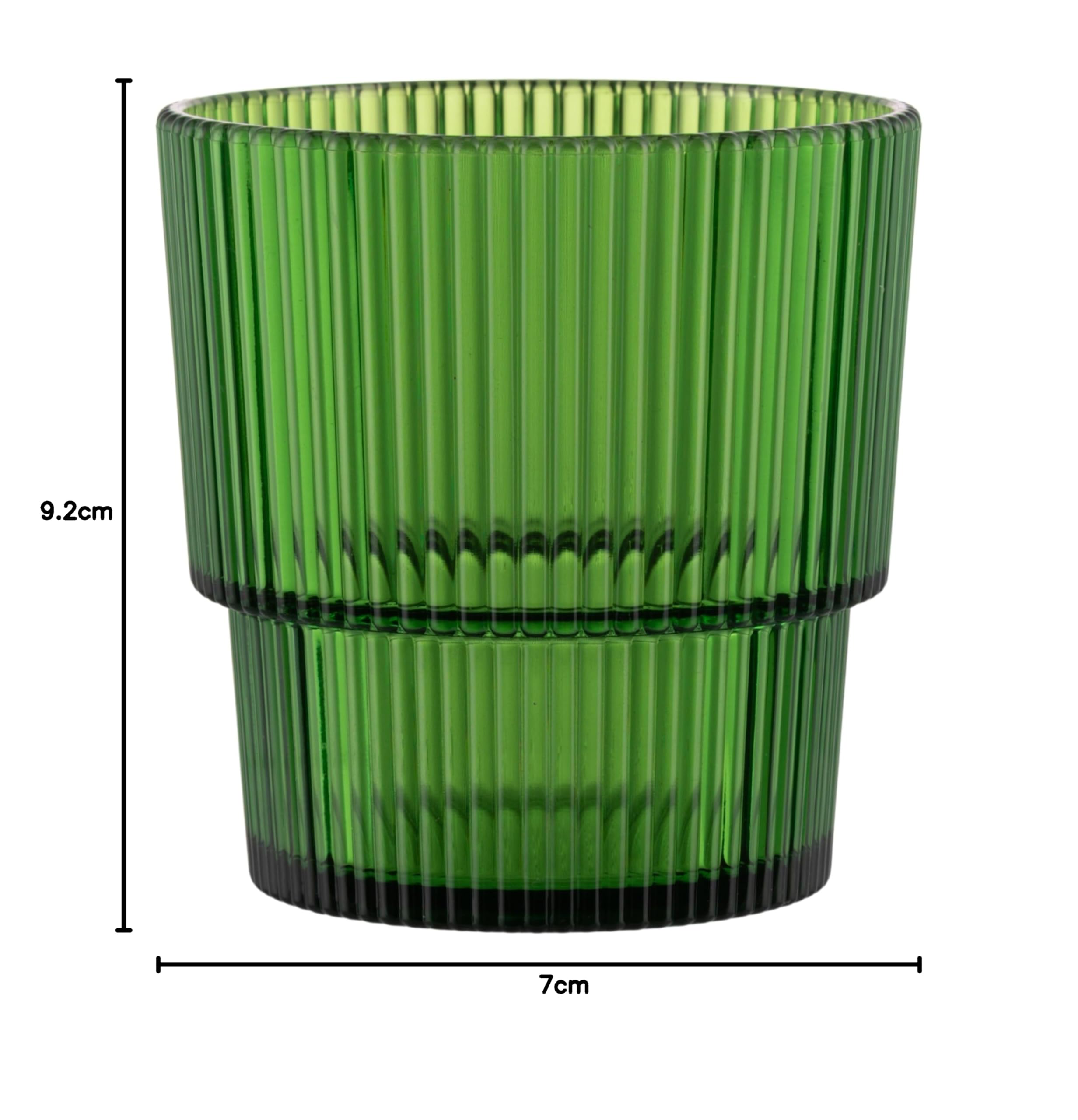 Lot de 12 verres à eau 300 ml vert en plastique PS Shades of Green, Unique
