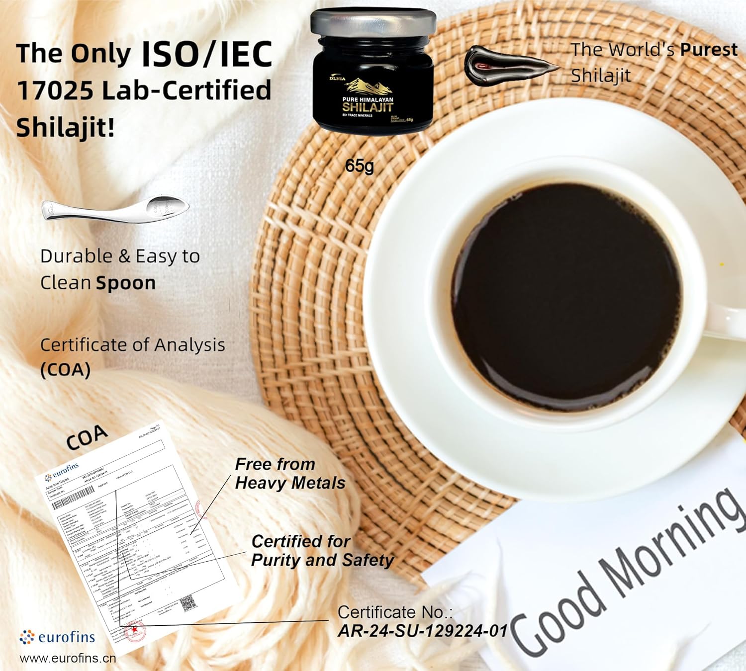 Shilajit Pure Himalayan Organic Shilajit Resin Supplement- Gold+ Grade with 85+ Trace Minerals with 75% Fulvic Acid, Overall Energy & Immune Support, Pure Shilajit for Men & Women, 65g - Image 2