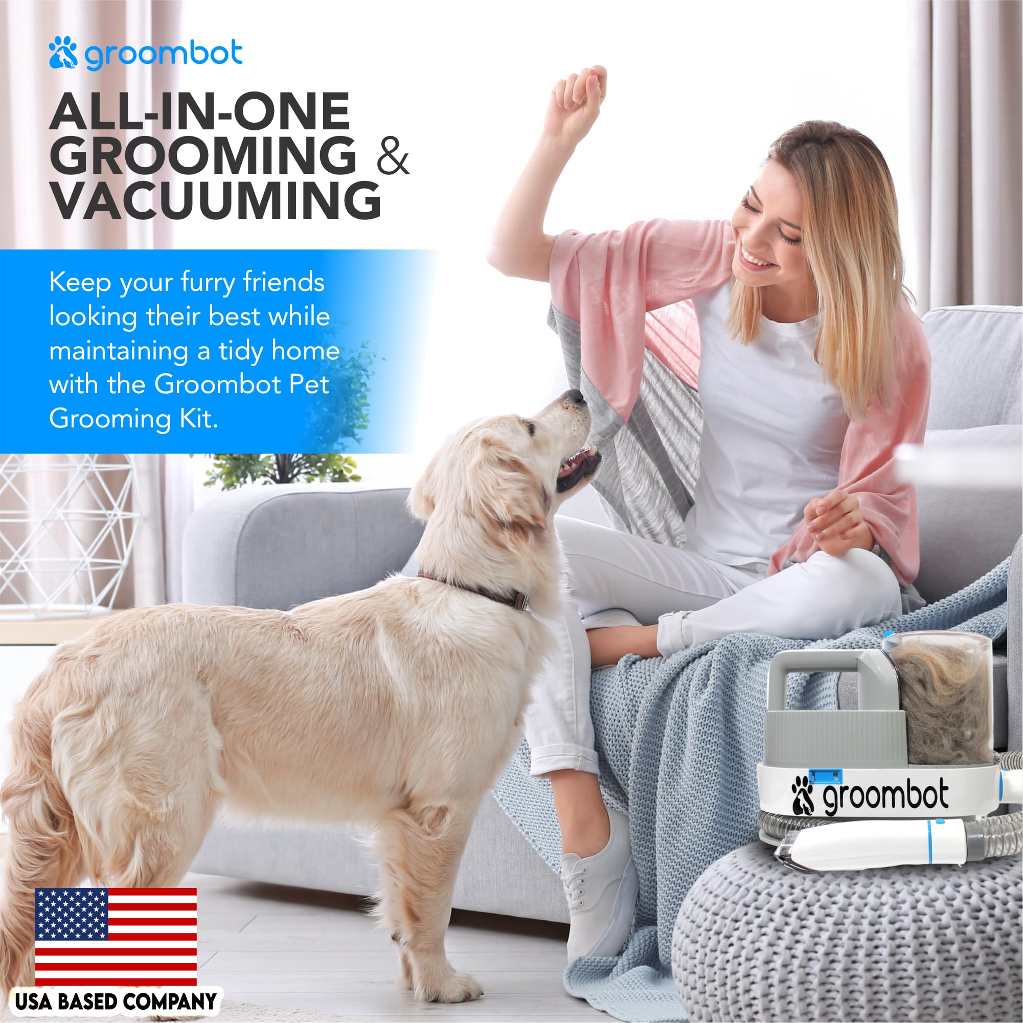 Snapklik.com : Pet Grooming Kit & Vacuum, Low Noise Suction, 25L Large ...