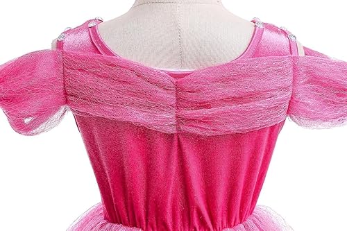 Miniatura 4 de Dressy Daisy - Vestido de princesa para niñas, disfraz para Navidad, Halloween, disfraces elegantes, con mariposas, talla 24 meses a 12 años., 3T