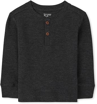 The Childrens Place Boys and Toddler Long Sleeve Thermal Henley Shirt