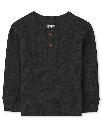 The Children's Place Boys and Toddler Long Sleeve Thermal Henley Shirt