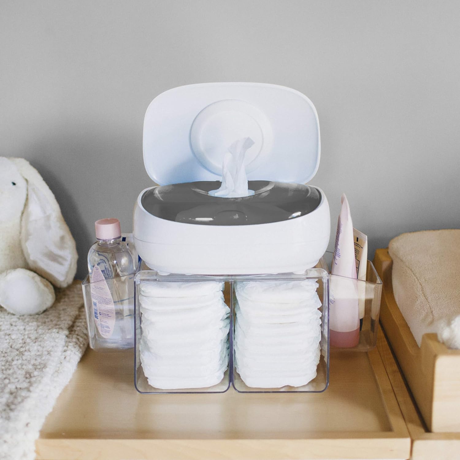 Prince Lionheart EVO® Wipes Warmer | For Disposable Baby Wipes| Warm Night Light | Warms Baby Wipes | Nappy Changing In Comfort | Holds A Full Pack Of Wipes | Features Ever-Fresh® System | Low Voltage 7 81CDZKQMADL. AC SL1500