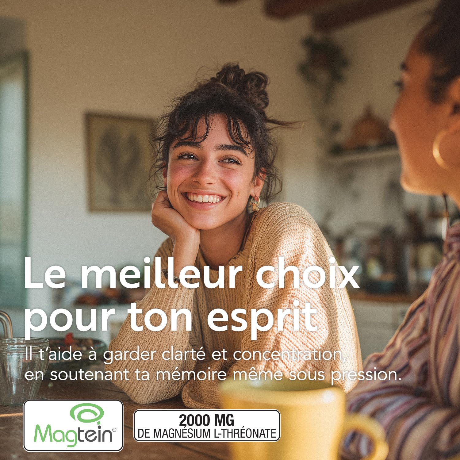 Magnesium Threonate Magtein, 2000 mg PiùLife – 300 Gélules | 164 mg de Élémentaire, Complément pour Mémoire et Concentration, Sans Gluten et Sans Lactose, Vegan