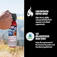 Vista 6 de Counter Assault Bear Spray – Osos, leones de montaña, coyotes – Largo alcance de 32 pies – Equipo de seguridad en spray de pimienta para senderismo
