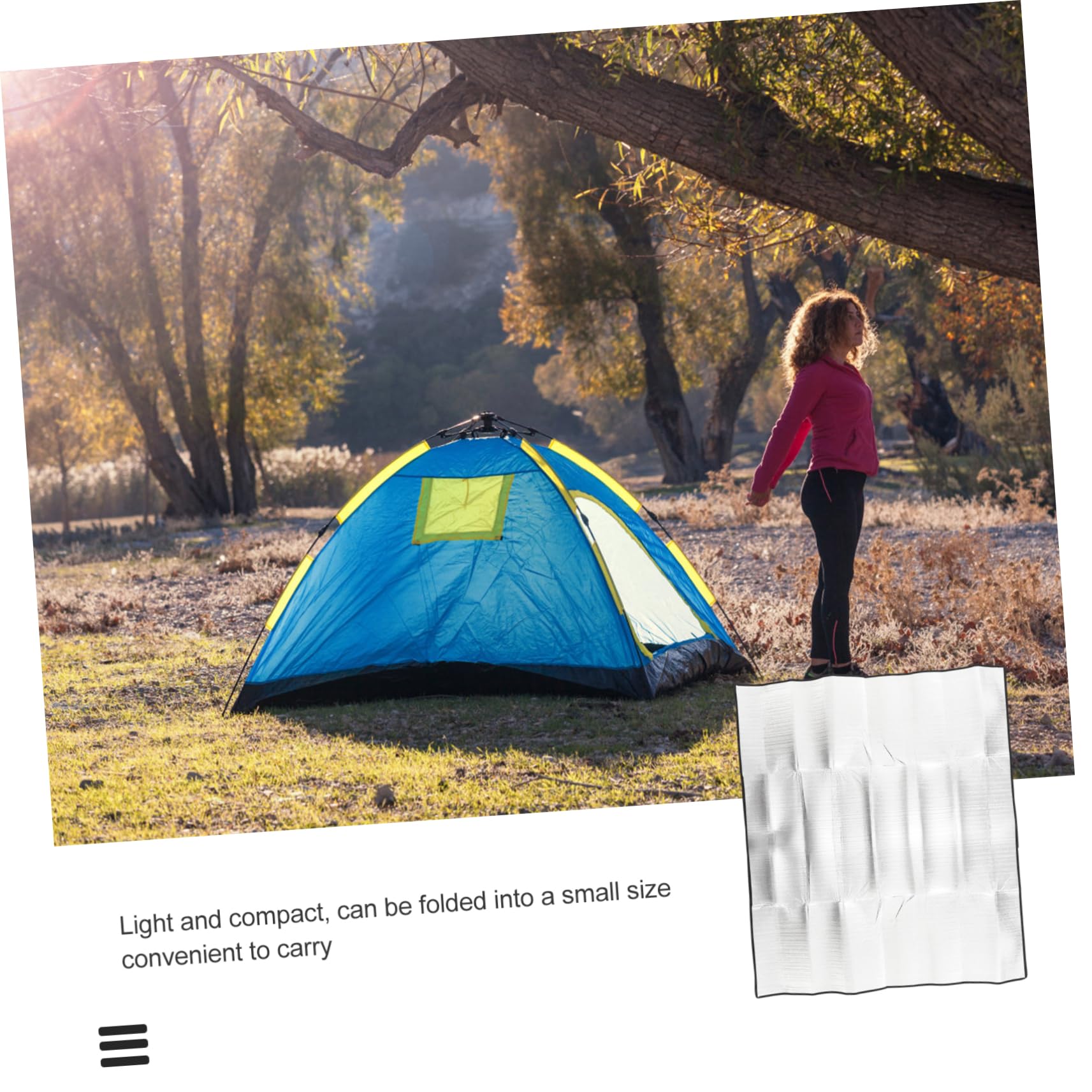 YARNOW 4 Pièces Pad Froid en Aluminium De Plage Imperméable Couvertures Tapis De Camping en Plein Extérieure De Randonnée Tapis De Plage Éponge