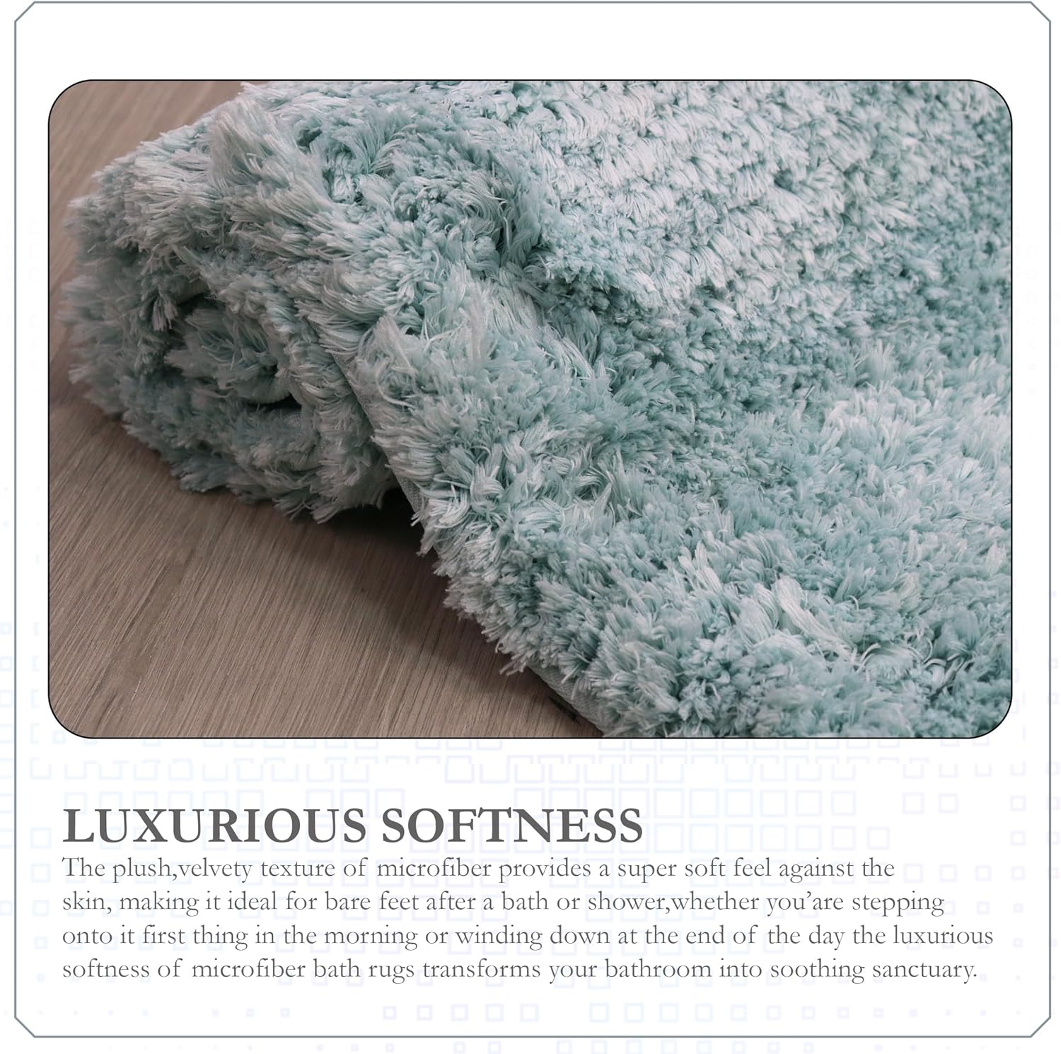 Bathroom Rugs, Extra Soft Absorbent Bath Rugs, Non-Slip, Quick Drying, Machine Washable, Plush Comfort for Bathroom Floor, Tub, Shower and Home Decor Accessories, 24x40, Turquoise