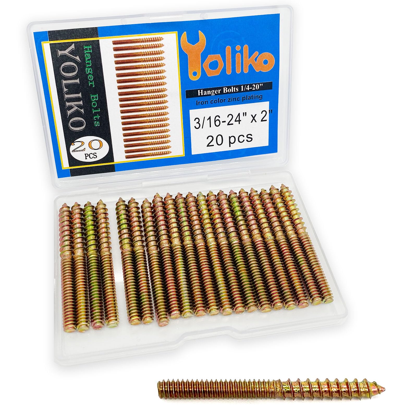 8 Pack 3/8-16 Hanger Bolts - Furniture Assembly -29