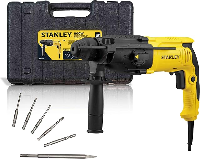 STANLEY Martelete Perfurador e Rompedor SDS Plus 2.4J 800W com Ponteiro e 6 Brocas 220V SHR263KA
