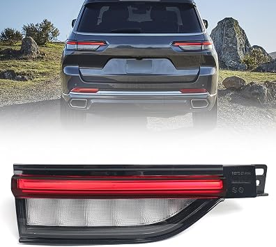 Huray Left Inner Tail Light Fit for Jeep Grand Cherokee 4-Door 2022-2025 LH LED Taillight Rear Brake Lamp Assembly OE Style Accessory Replacement for CH2802122 68377975AE Driver Side