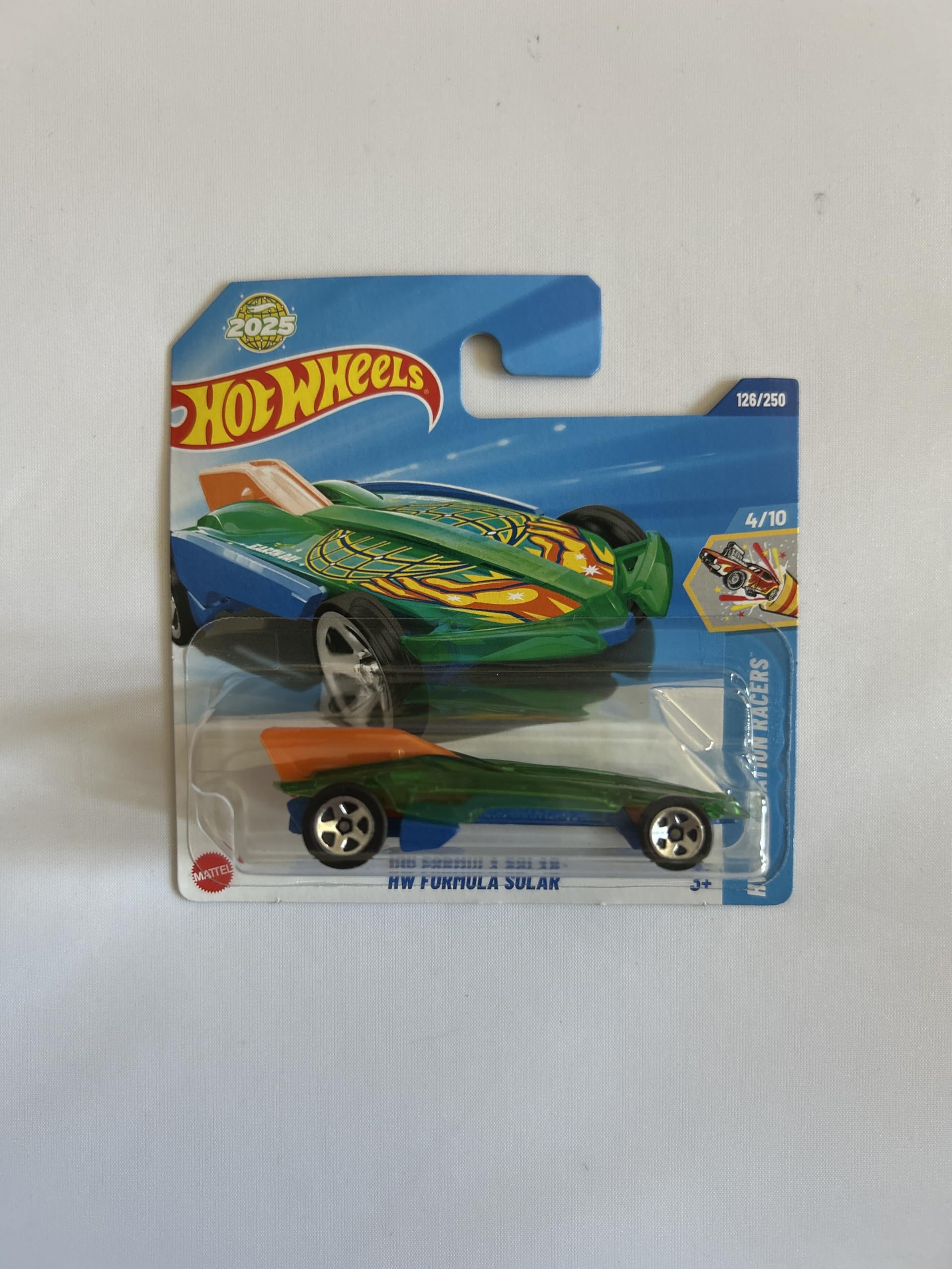 Hot Wheels 1:64 Scale Play or Display Vehicle Car Collection Kids Gift 2025 Model Choose 1 Car (HYY67, 126/250 HW Formula Solar) — image 1
