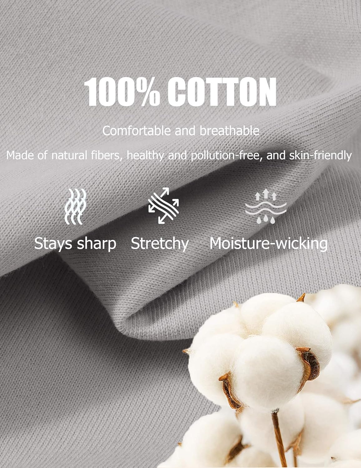 COOFANDY Mens T Shirts 100% Cotton V Neck Tee Shirt Plain Short Sleeve Casual Shirts - Image 6