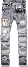 Men's Slim Fit Ripped Jeans – Stretch Skinny Jeans, Fashion Streetwear Y2K Casual, Modern and Versatile Design for Any Occasion