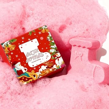 Christmas Bath Bombs - Christmas Tree Bath Bomb, Bubble Bath, Bath Bombs for Holiday Red