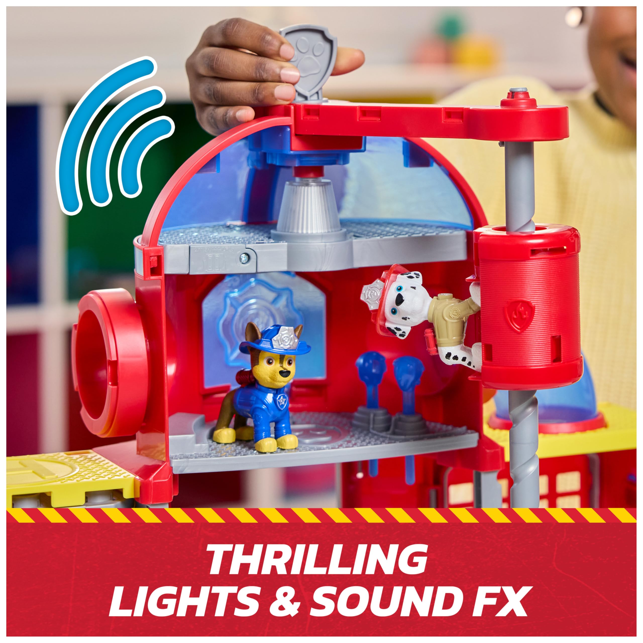 Centrum dowodzenia ratownictwem strażackim PAW Patrol z figurką Marshalla, zabawkami dla dzieci dla chłopców i dziewcząt w wieku od 3 lat