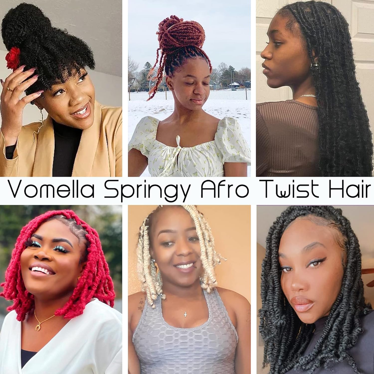 Springy Afro Twist Hair 8 Packs Marley Twist Braiding Hair Pre Separated Spring Twist Hair for Faux Locs Crochet Hair Kinky Twist for Braiding Synthetic Hair Extensions (27#, 30inch(Pack of 8)
