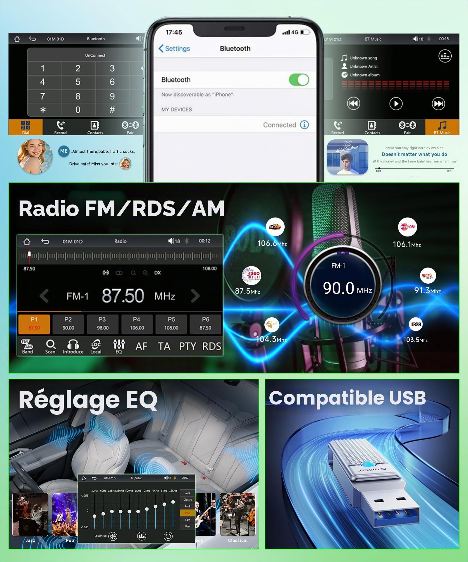 Rimoody Autoradio 2 Din pour VW Golf 5 Golf 6 Passat Polo Tiguan Touran Caddy Skoda Seat, 7" HD Écran,Carplay Wireless Android Auto Mirror Link Bluetooth FM/AM/RDS Caméra de Recul Commandes au Volant