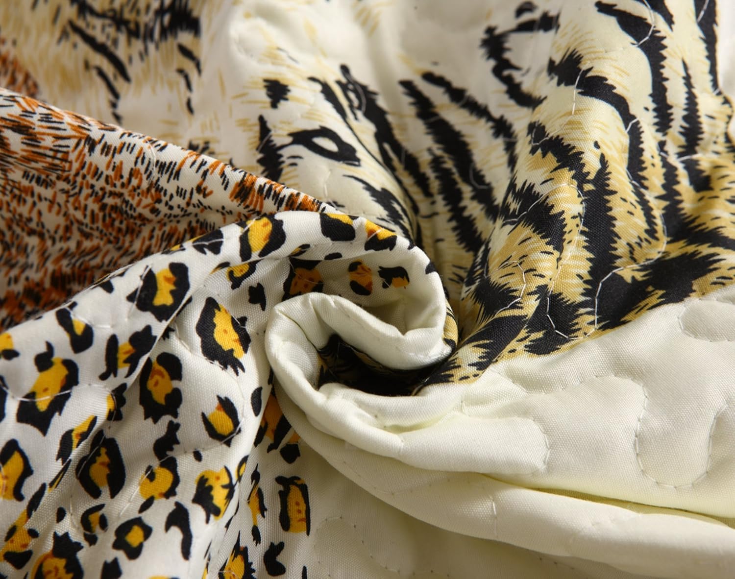 MarCielo 3 Piece Quilted Bedspread Leopard Print Quilt Quilt Set Bedding Throw Blanket Coverlet Animal Print Bedspread Ensemble Cheetah (Queen)