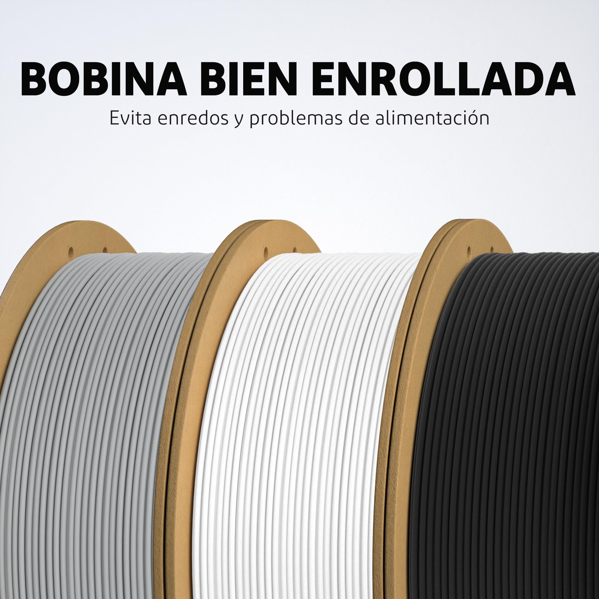 ELEGOO Filamento PLA MATE 1.75mm 1KG Beige para Impresora 3D Precisión Dimensional +/- 0.02mm