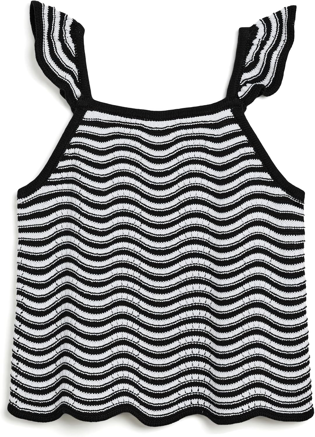 Janie and Jack Girls' Stripe Scallop Sweater Top (Toddler/Little Kid/Big Kid)