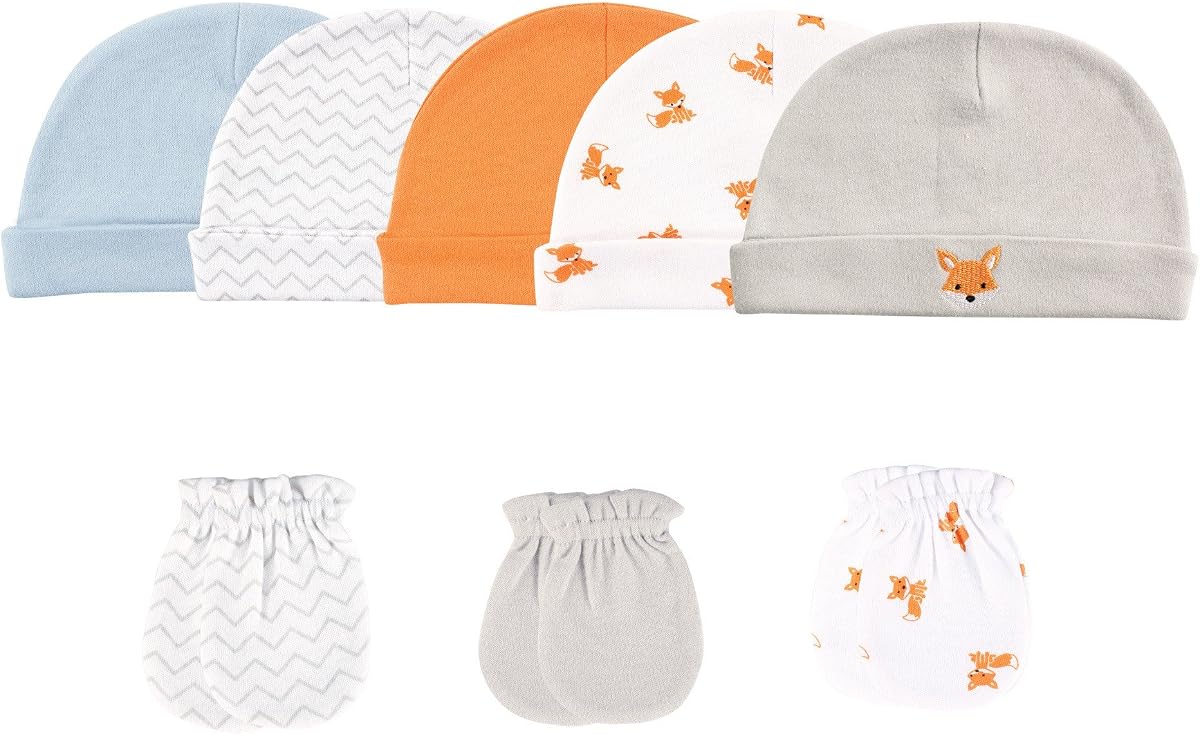 Gorros de algodón y manoplas para rascar Luvable Friends Baby-Girls