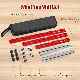 Stair Tread Template Tool, 9-67 Adjustable Length