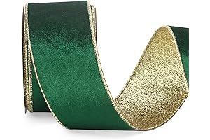 Ribbli Christmas Green Velvet Ribbon: Enhance Your Holiday Decor