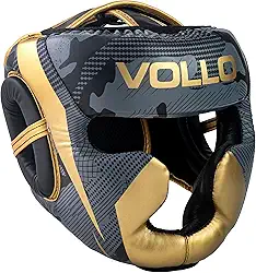 Protetor de Cabeça Capacete Fechado Boxe Muay Thai Kickboxing PU Vollo