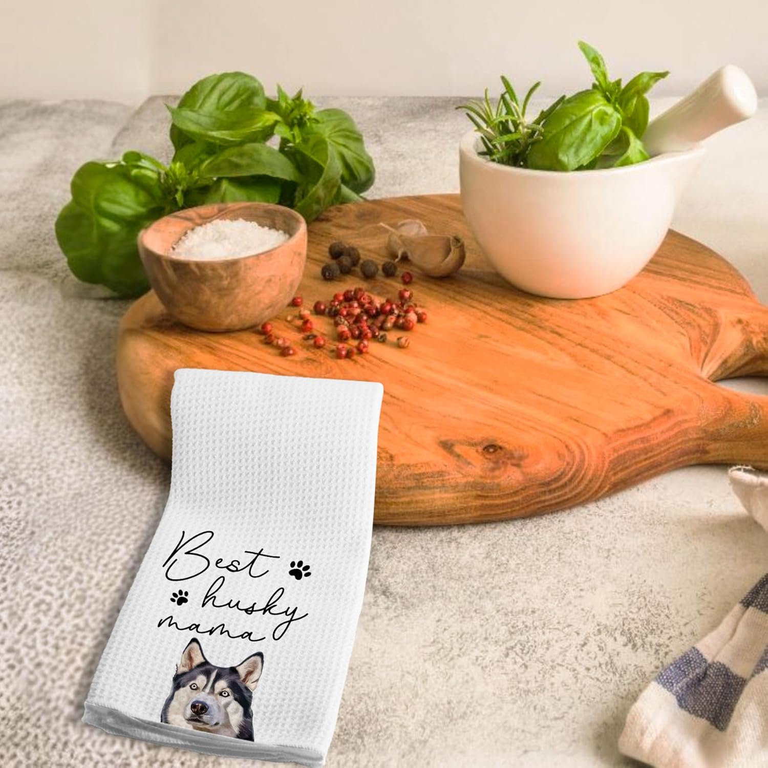 Best Husky Mama Towels Dish Towels Dishcloth, 16 x 24 Farmhouse Decoration Hand Towels. (173) - Image 4