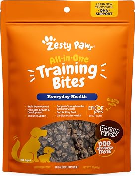 Zesty Paws Dog Training Treats - Training Treats for Dogs, Bacon, 12 oz