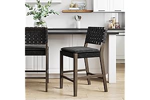 Nathan James Cohen Mid-Century Modern Leather Counter Stools