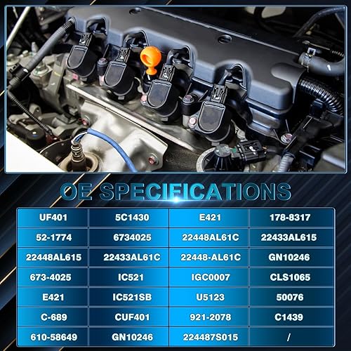 Miniatura 4 de Bobinas de encendido compatibles con Infiniti FX35 G35 I35 M35 QX4 3.5L V6, para Nissan Altima Maxima NV1500 2500 3500 Frontier Pathdinder 3.5L 4.0L