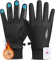 RIVMOUNT 3M Thinsulate Winter Gloves Men Women - Thermal Waterproof Touchscreen Windproof for Ski Snow Running Cycling Hiking