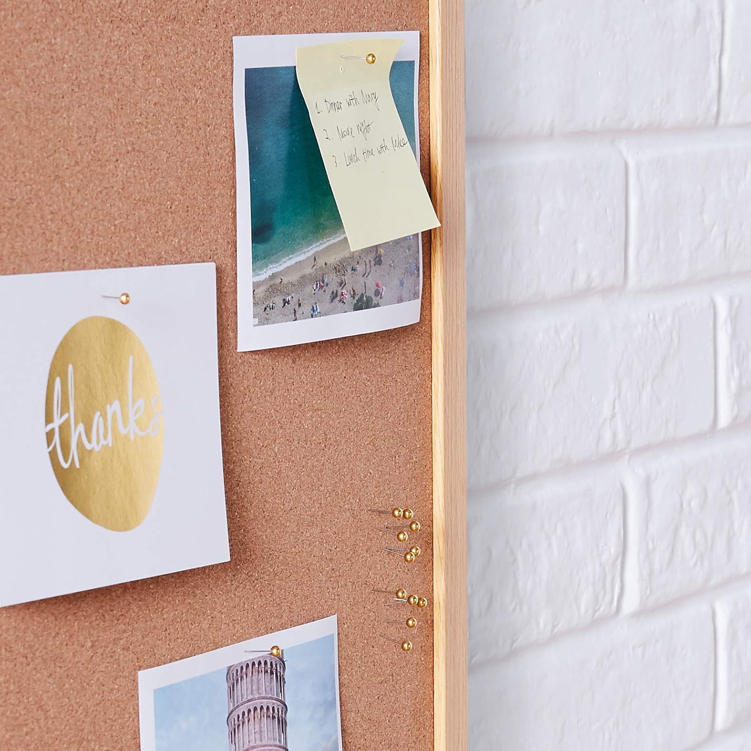  Basics Push Pins Map Tacks, Plastic Head, Steel Point, Silver, 100-Pack, Round Head Diameter: 0.15 Inch : Office Products