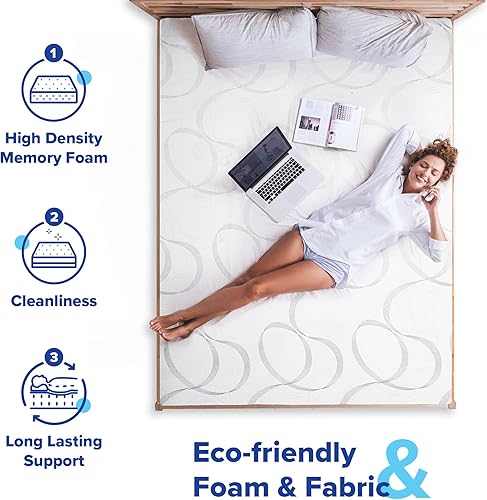 Miniatura 15 de Olee Sleep Colchón individual de espuma viscoelástica de gel flexible de 7 pulgadas, con infusión de gel para mayor comodidad y alivio de presión,