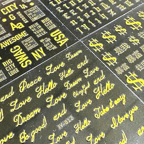 Miniatura 6 de 30 hojas de calcomanías doradas para uñas, calcomanías de uñas de línea estrella dorada, calcomanías de uñas autoadhesivas 3D, calcomanías de arte