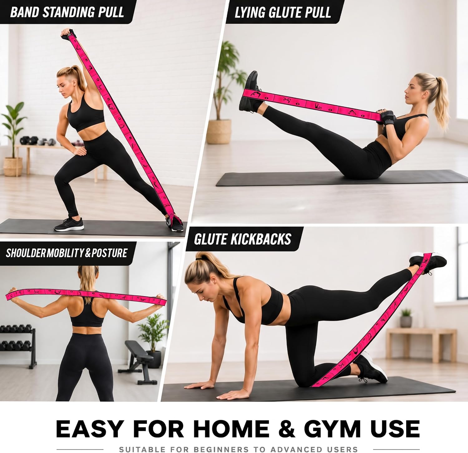 Multi-Loop Fabric Elastic Resistance Band for Strength Training image 4