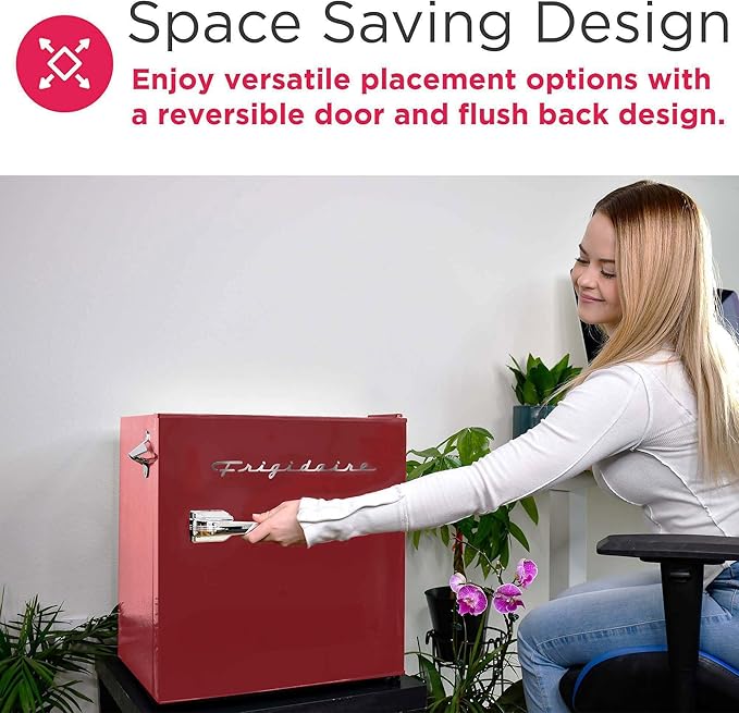 Frigidaire EFR176-RED 1.6 cu. ft. Retro Bar Fridge with Side Bottle Opener, Red on Fridge.com