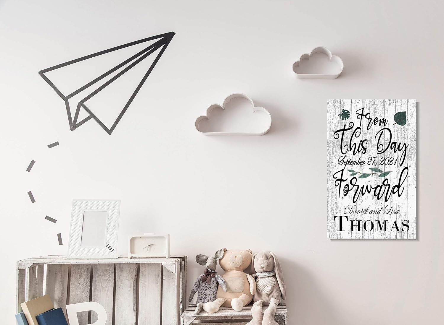 From This Day Forward PERSONALIZED Wedding Gift Sign Custom New Married Couple Family Name Established Date Home Decor Art - Decoration Customized for Newlyweds EST.