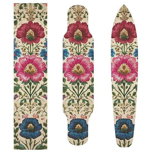 Vista 110 de Abstracto Negro Gris Geométrico Skateboard Grip Tape 33x9inch Papel de lija Longboard Scooter Griptape Diseño antideslizante y anti-desgarro