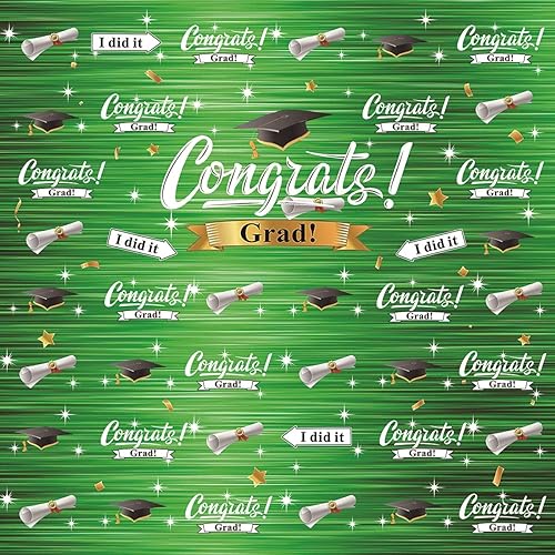 Miniatura 2 de Fondo de fotografía de graduación de 6 x 6 pies (68.9 x 68.9 in), pancarta roja y blanca para cabina de fotos, fondo rojo para decoración de