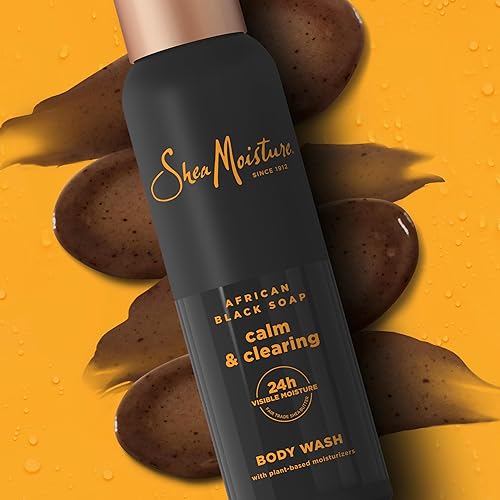 Miniatura 6 de SheaMoisture Jabón negro africano gel de baño calmante y limpiador para 24 horas de humedad visible para una salud y brillo de 18 onzas
